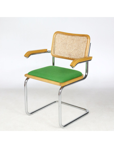 Chaise B64 en cannage et tissu