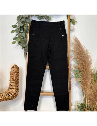 T546- Pantalon Confort Chaud (T38-T52) (noir)