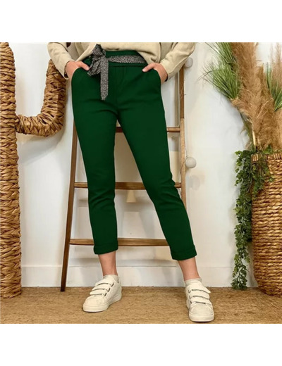 L749- Pantalon Stretch (T36-T50) 🇮🇹 (vert sapin)