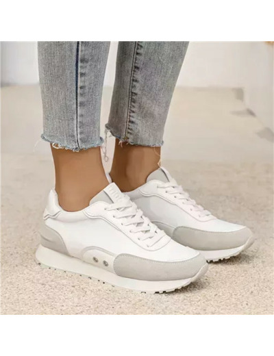 R457- Sneakers Moow bicolores ( T36-T41) (blanc)