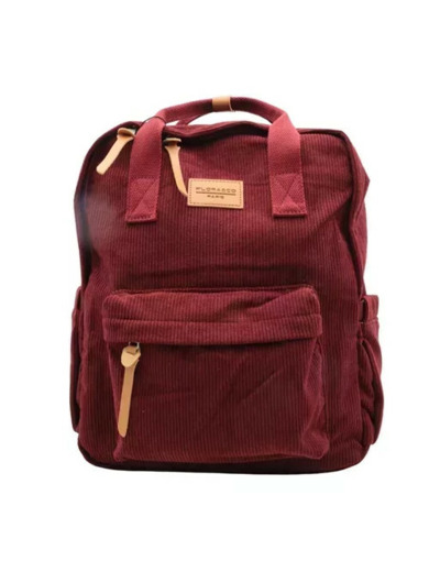 P396- Sac à dos "Velour" Flora & Co (bordeaux)