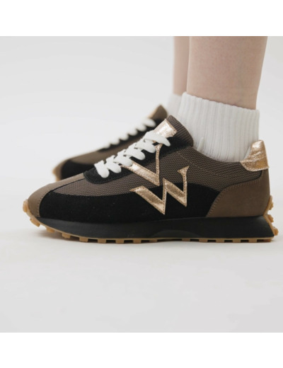 Baskets monogramme noir - Pia - Vanessa Wu