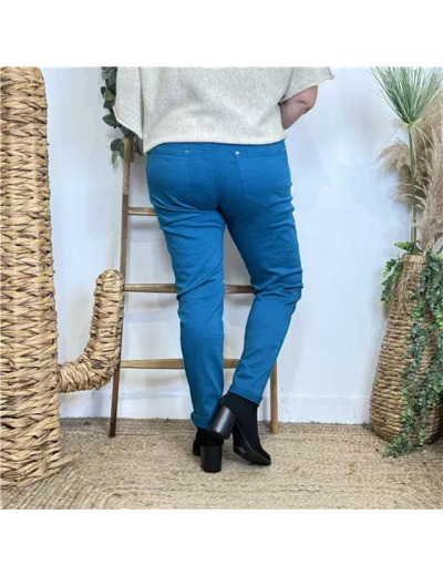 P150- Jean 7/8ème Voggo T42-T50 (bleu canard)