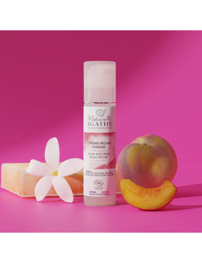 Crème riche certifiée bio - anti-âge peau sèche - 50 ml