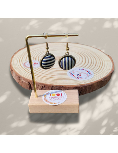 Boucles d'oreilles bouton "Murano" Mini