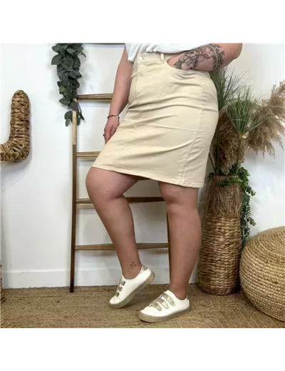 L731- Jupe Voggo Teintée (T42-T50) (beige)