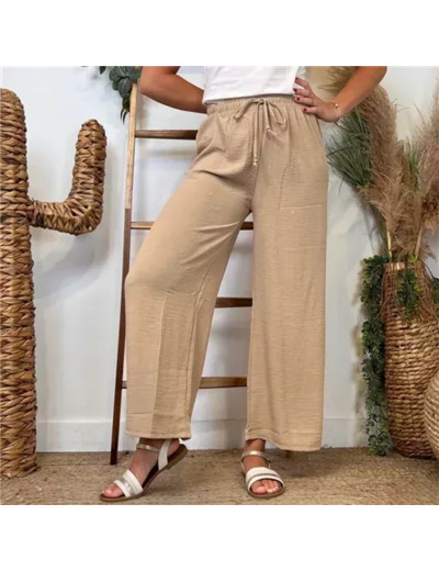L761- Pantalon flou large 1er PRIX (Tu) (beige)
