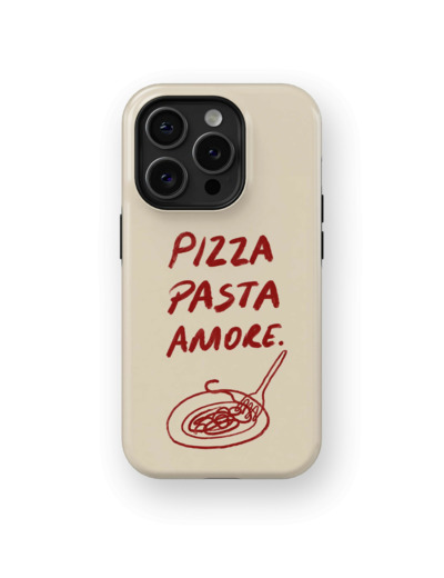 Pizza Pasta Amore | Coque de téléphone 3D 2en1 Ultra-résistante
