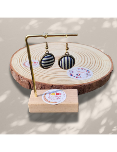 Boucles d'oreilles bouton "Murano" Mini