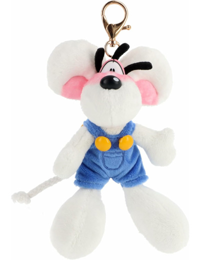Diddl Porte-clés peluche en Salopette Bleue 15cm
