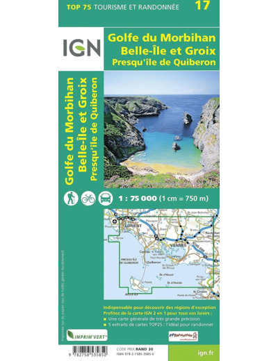TOP75017 GOLFE DU MORBIHAN ILE DE GROIX BELLE ILE PRESQU'ILE DE QUIBE