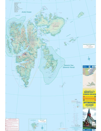 SPITSBERGEN SVALBARD 1:800 000