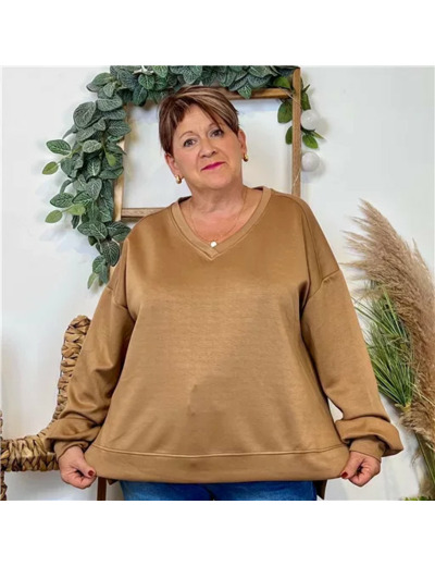 Z120- Sweat uni C’Mélodie (Gt) 🇮🇹 (camel)