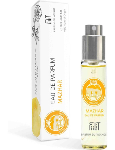 Eau de Parfum Naturelle Mazhar Atlas 11 mL - FiiLiT Parfum du Voyage - Mixte - Spray