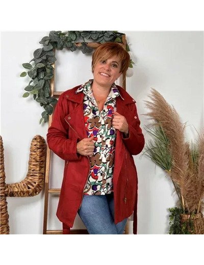 K078- Veste Suédine (T36-T40 T42) (rouille)