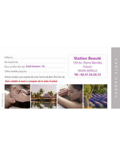 Carte Cadeau Soin du visage Eclat Cocoon 1h