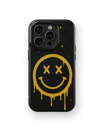 Smiley Noir | Coque de téléphone 3D 2en1 Ultra-résistante