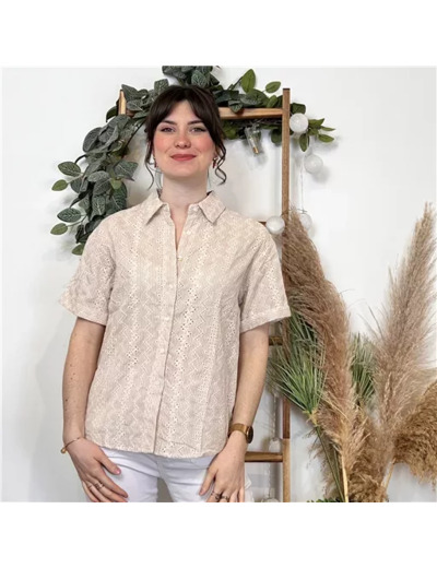 K365- Blouse « Version Féminin » (T36-T40) (beige)