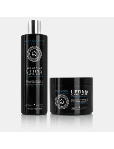 Gamme Lifting Collagène, vitamine E & acide hyaluronique - Shampoing 500ml + Soin 500ml