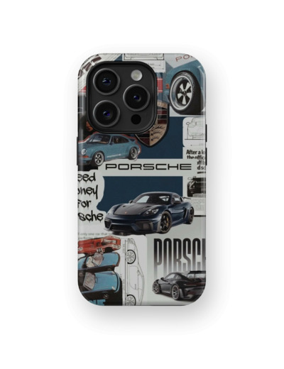 Porsche Scrapbooking | Coque de téléphone 3D 2en1 Ultra-résistante