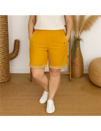 T582- Short JST Biais (T38-T52) (moutarde)