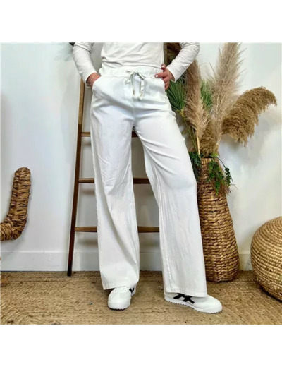 L792- Jogg Flare 2 poches (Tu) (blanc)