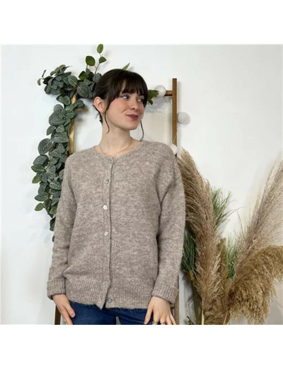 K583- Gilet Classique "Maëlle" (Tu) (taupe)