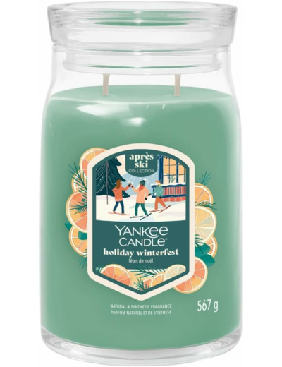 Yankee Candle Bougie parfumée grande jarre « Holiday Winter FEST » - Collection d'hiver 2025 - Apres Ski - Durée de combustion jusqu'à 90 heures