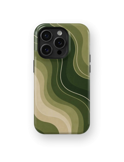 Olive Waves | Coque de téléphone 3D 2en1 Ultra-résistante