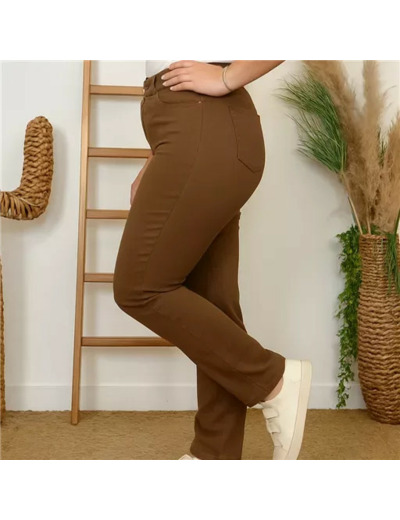 N014- Jean coupe Slim Voggo (T42-T52) (camel)