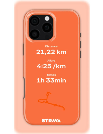 Mon Run Strava - Orange | Coque 3D 2en1 Ultra-résistante