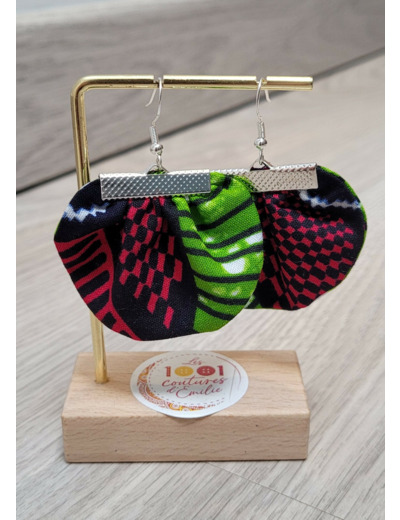 Boucles d'oreilles en tissu rondes "Kornati"