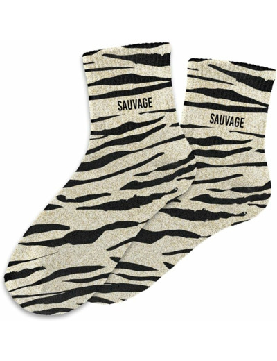 Chaussettes paillettes sauvage