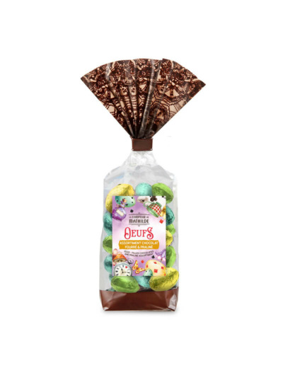 Oeufs Assortiment Chocolat Fourré et Praliné 200G