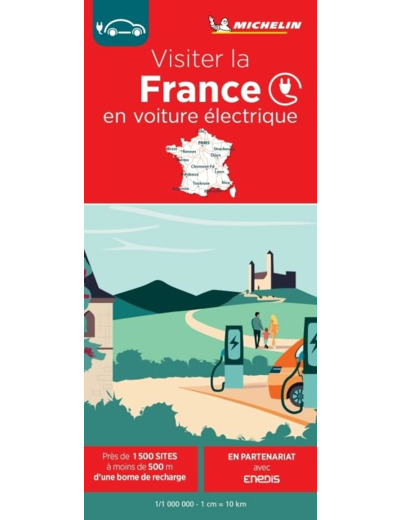 CARTE NATIONALE VISITER LA FRANCE EN VOITURE ELECTRIQUE