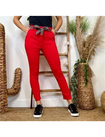 L793- Pantalon Stretch (T36-T50) 🇮🇹 (rouge)