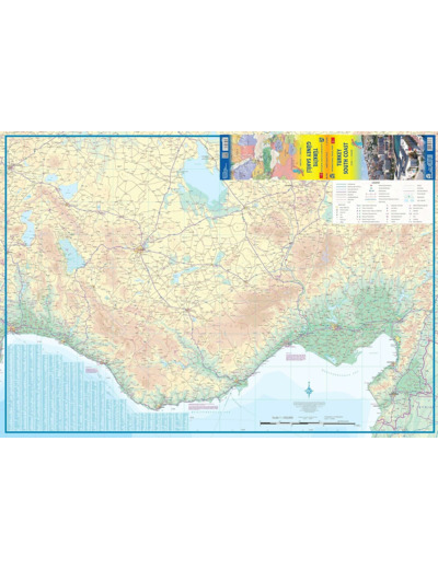 TURKEY SOUTH COAST 1:550 000 WATERPROOF MAP