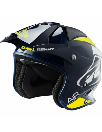 KENNY 6 Casque Trial TRIAL AIR - Navy/Jaune fluo - Taille : L