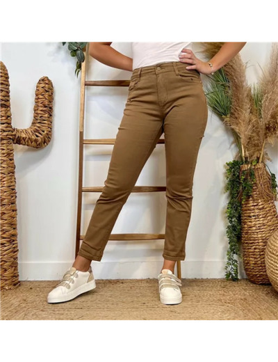 M985- Jean 7/8ème Voggo (T36-T44) (taupe)