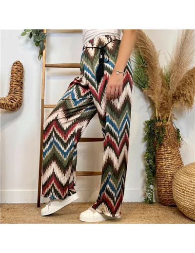 L755- Pantalon ZigZag (Tu) 🇮🇹 (kaki)
