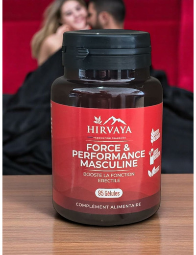 Force & Performance masculine - Nouvelle Formule - Booste la fonction érectile. 95 gelules Fabriqué en France (Tribulus/Maca/Ginseng/Ashwagandha) - Vegan - Booster Libido, Érection Naturelle