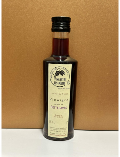 Vinaigre de vin rouge et betteraves (25cl) "Vinaigrerie les Bouchettes"