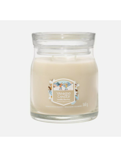 Bougie YankeeCandle Moyenne Jarre Averses de neige à la vanille