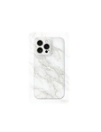 Coque de protection pour smartphone Blanc marbre - Collection Pierre raffinée