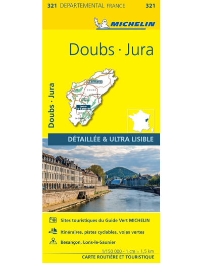 CARTE DEPARTEMENTALE DOUBS, JURA