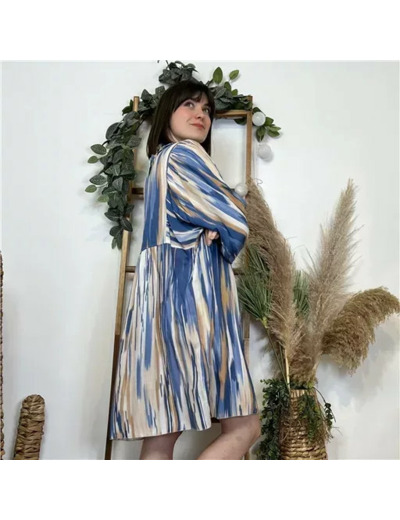 K500- Robe dégradée (Tu) 🇮🇹 (bleu indigo)