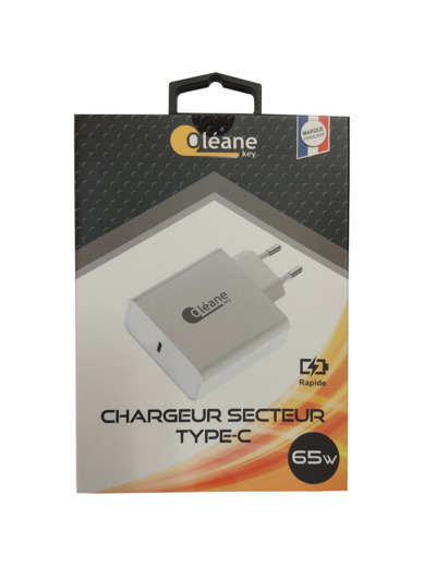 Chargeur secteur Type-C 65W - Blanc
