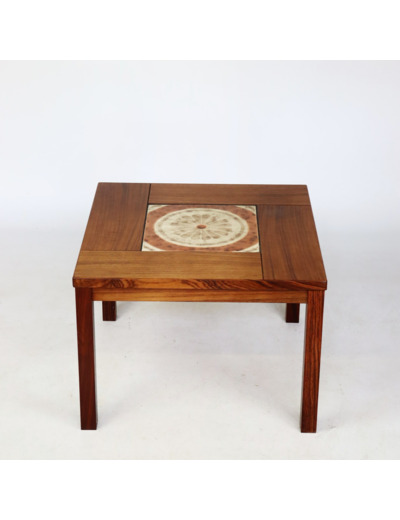 Table basse en palissandre et céramique