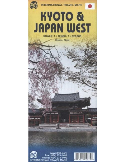 KYOTO JAPAN WEST WATERPROOF MAP
