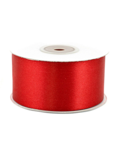 Ruban satin 38 mm de large bobine de 25 m rouge ref 250